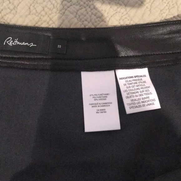 Leatherette plus-size skirt - Picture 2 of 4